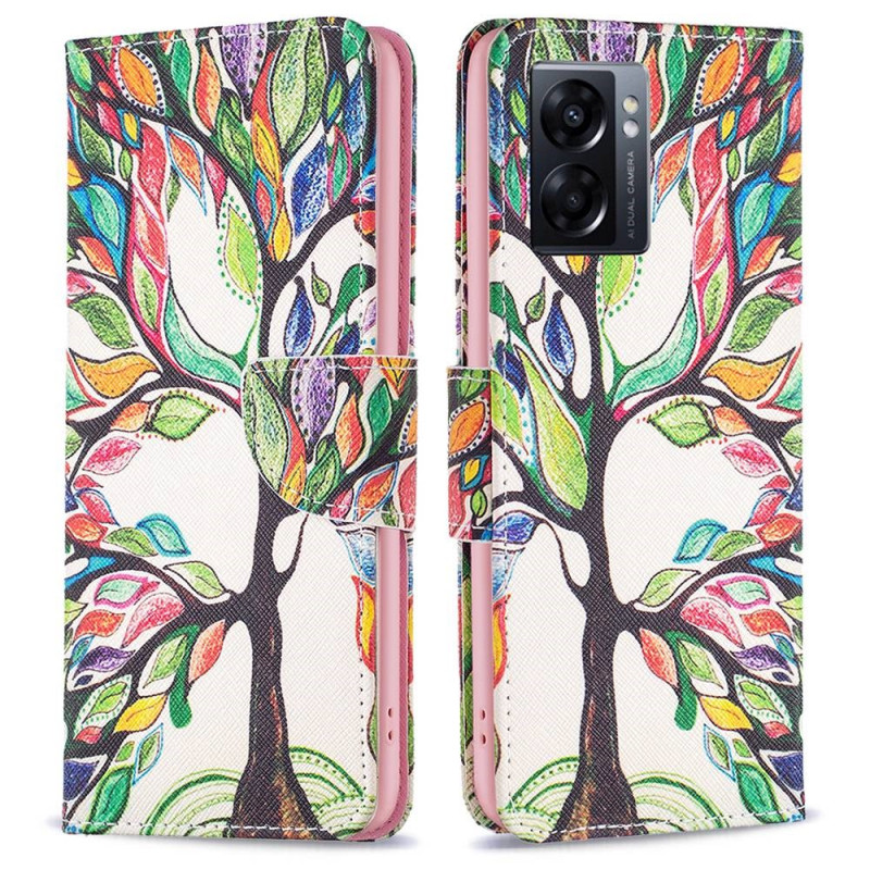 Housse Oppo A77 5G / A57 5G Arbre Coloré