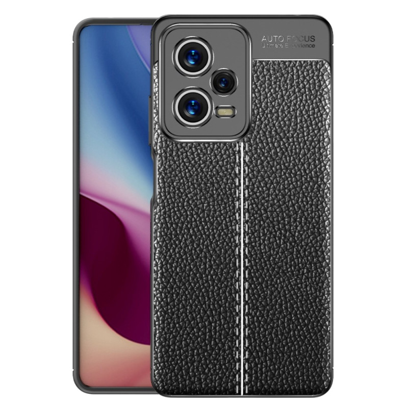 Coque Xiaomi Redmi Note 12 Pro Effet Cuir Litchi Double Line