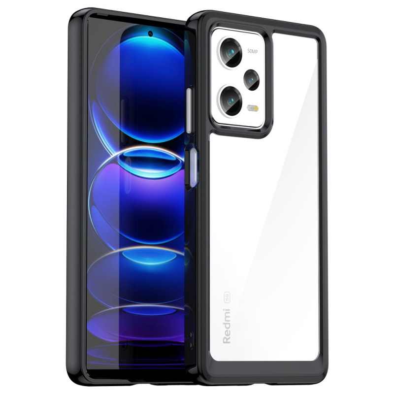 Coque Redmi Note 12 5G Avec Miroir - Housse Rabat PC + Cuir PU - Fonction Support Réglable, Protection Complète - Design élégant Et Pratique
