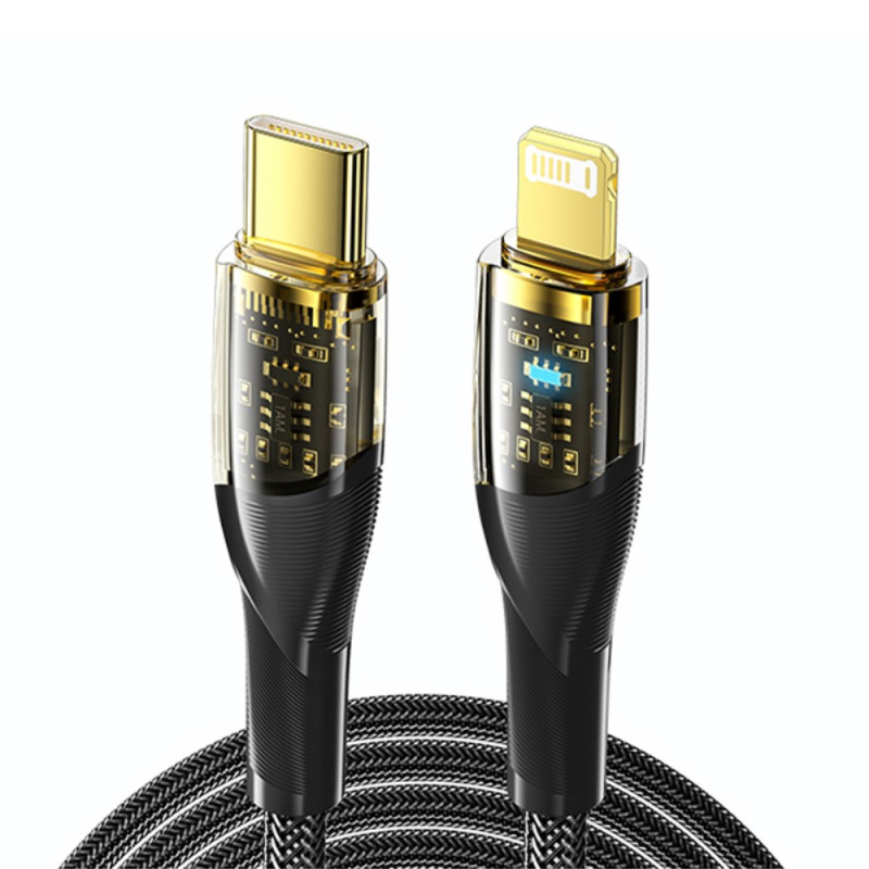 Câble ESSAGER Transparent USB-C et Lightning