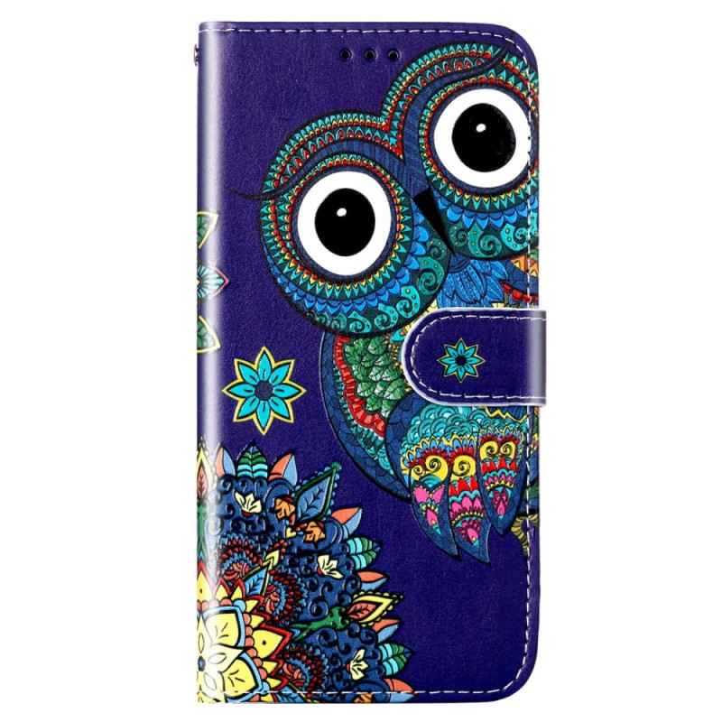 Housse Oppo A57 / A57 4G / A57s Hibou Tribal à Lanière