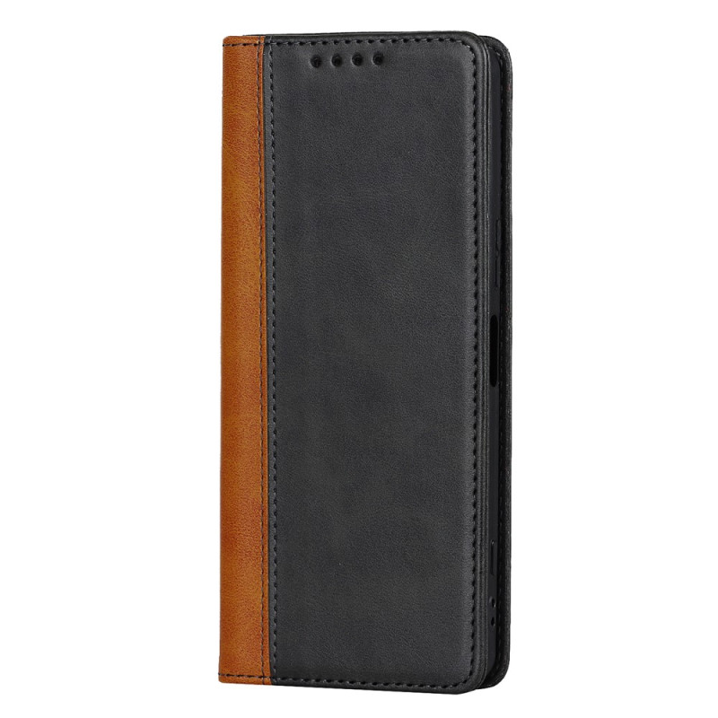 Flip Cover Sony Xperia 5 IV Bicolore Effet Cuir