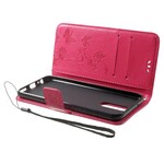 Housse Huawei Mate 10 Lite Papillons et Fleurs à Lanière