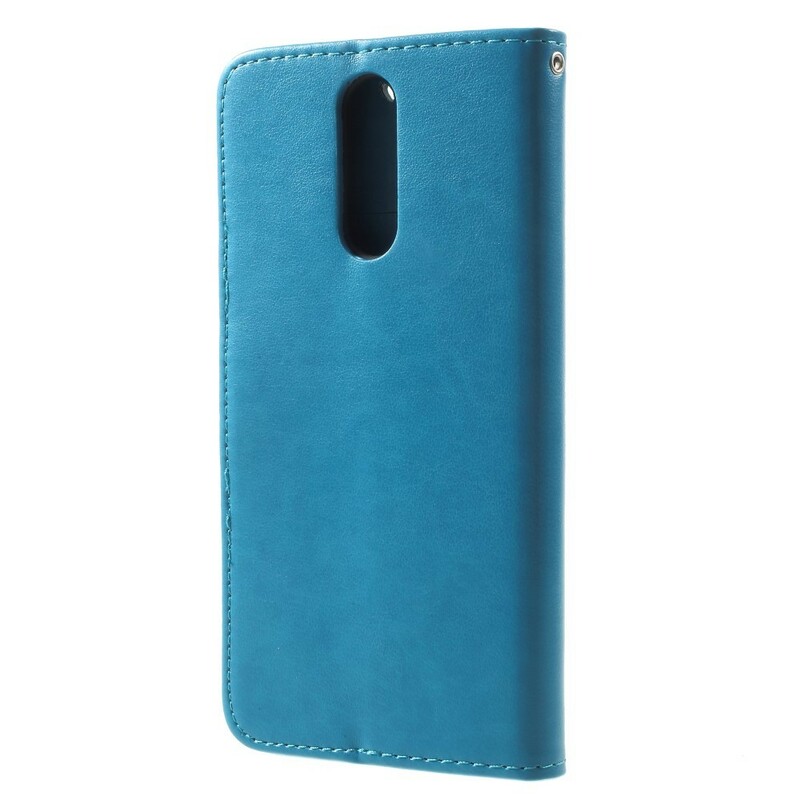 Housse Huawei Mate 10 Lite Papillons et Fleurs à Lanière