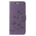 Housse Huawei Mate 10 Lite Papillons et Fleurs à Lanière