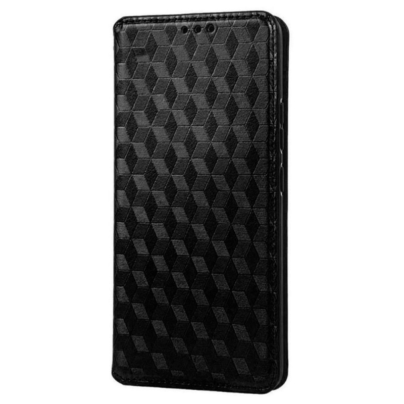 Flip Cover Xiaomi Redmi A1/A2 Effet Cuir Cubes 3D