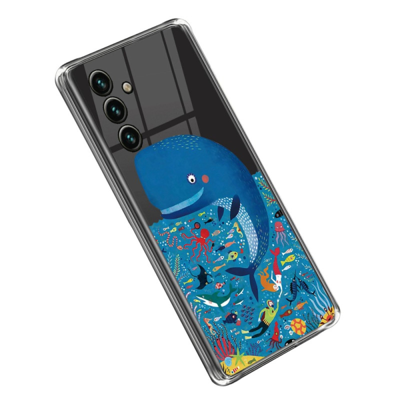 Coque Samsung Galaxy A14 5G / A14 Transparente Baleine Colorée