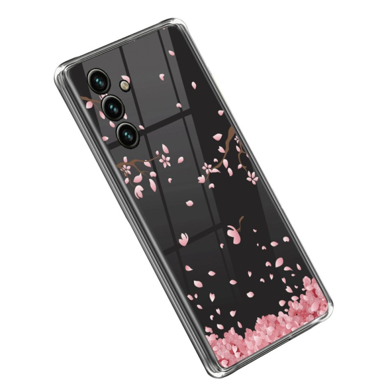 Coque Samsung Galaxy A14 5G / A14 Transparente Fleurs Roses