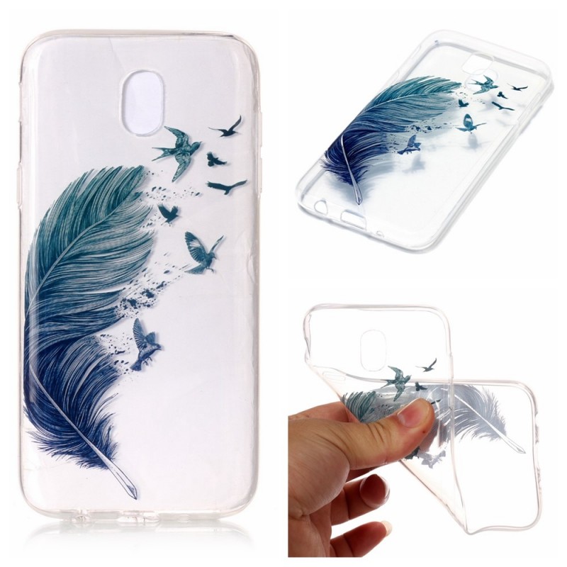 coque avec plume samsung galaxy j3 2017