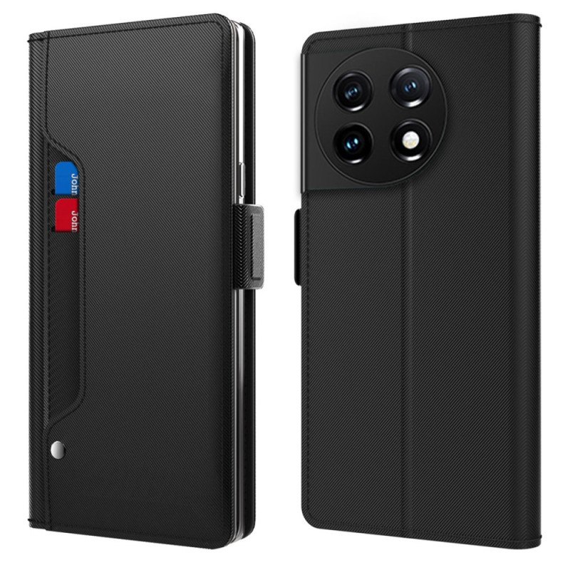 Housse OnePlus 11 5G Miroir et Porte-Cartes Amovible