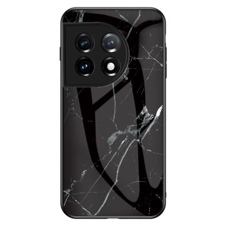 Housse pour OnePlus 11, gel de silicone et verre trempé, dureté 9H, bordure  noire