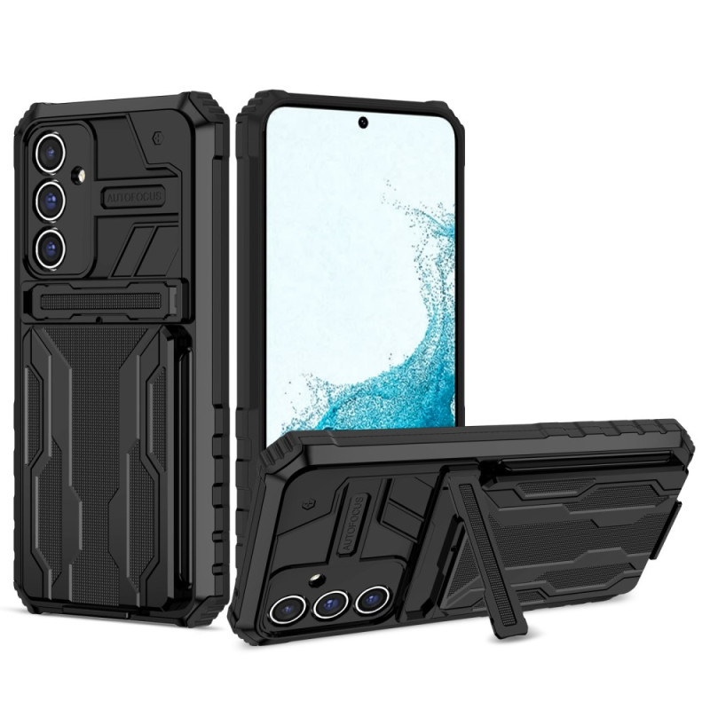 Coque Samsung Galaxy A54 5G Porte-Cartes à Glissière et Support