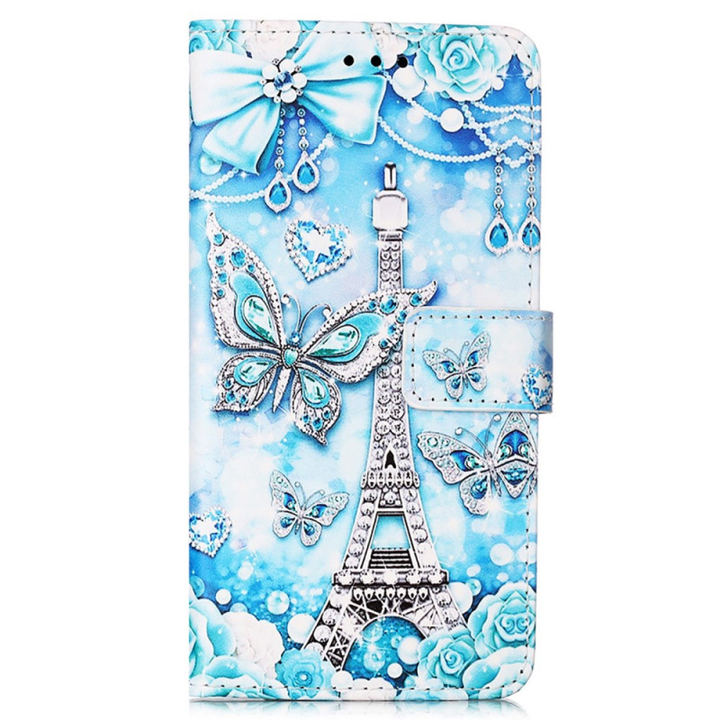 Housse Samsung Galaxy A54 5G Tour Eiffel Papillons