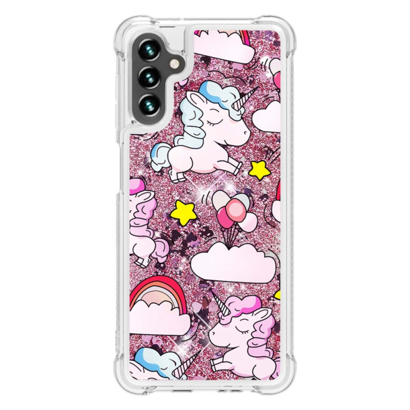 Coque Samsung Galaxy A54 5G Licornes à Paillettes