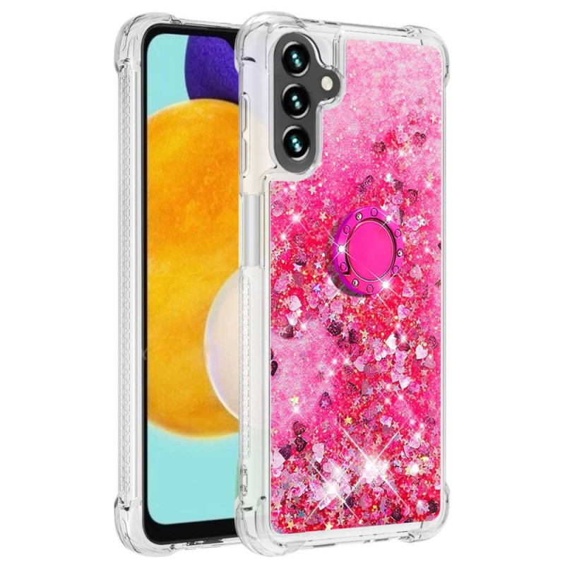 Coque Samsung Galaxy A54 5G Paillettes avec Anneau-Support