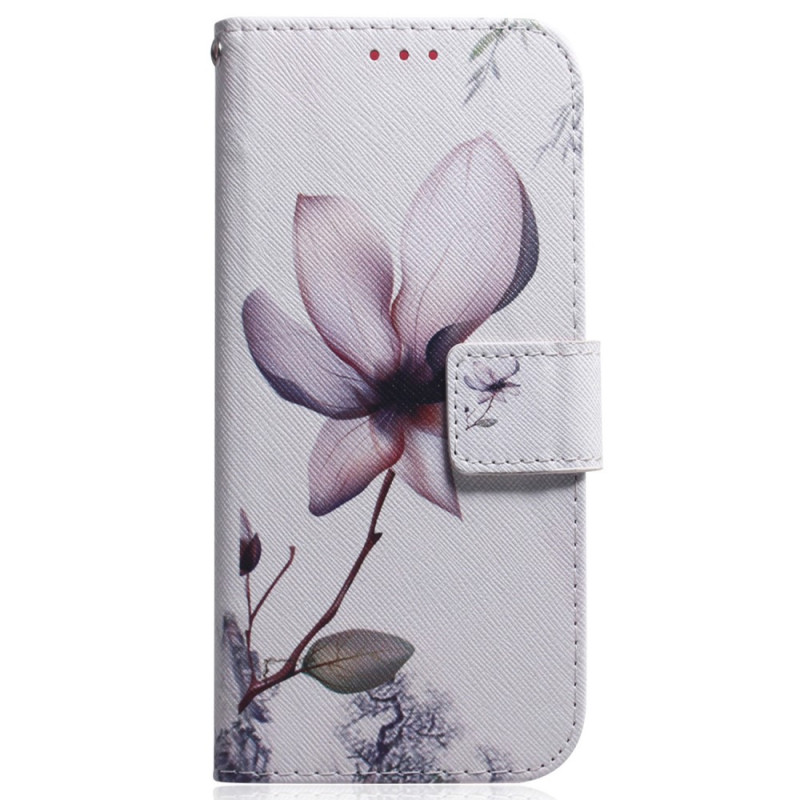 Housse Samsung Galaxy A34 5G Fleur Vintage à Lanière