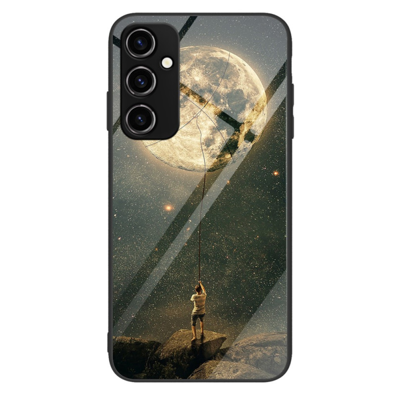 Coque Samsung Galaxy A34 5G Verre Trempé l'Homme à la Lune