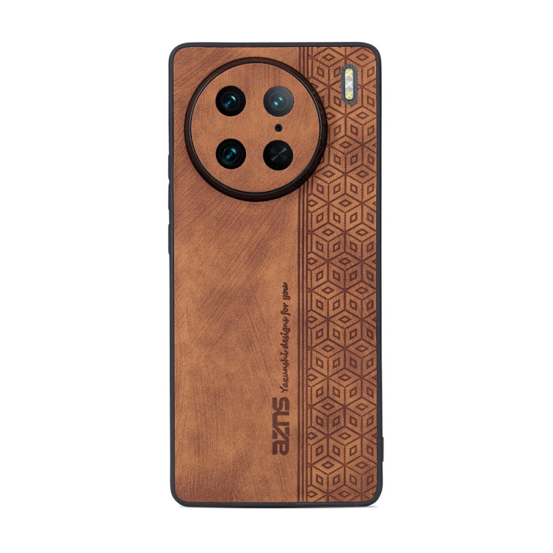 Coque Vivo X90 Pro Effet Cuir AZNS