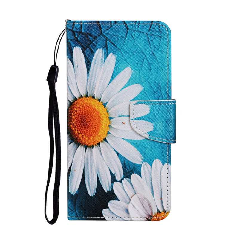 Housse Samsung Galaxy A34 5G Marguerites à Lanière