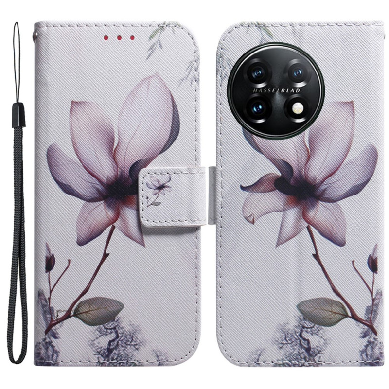 Housse OnePlus 11 5G Fleur Vieux Rose