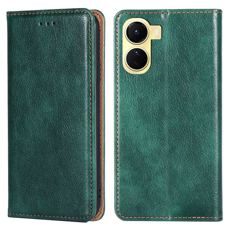 Flip Cover Vivo Y16 Simili Cuir Coutures Ma Coque