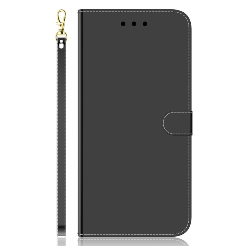 Housse Xiaomi Redmi Note 12 4G Simili Cuir Miroir avec Lanière