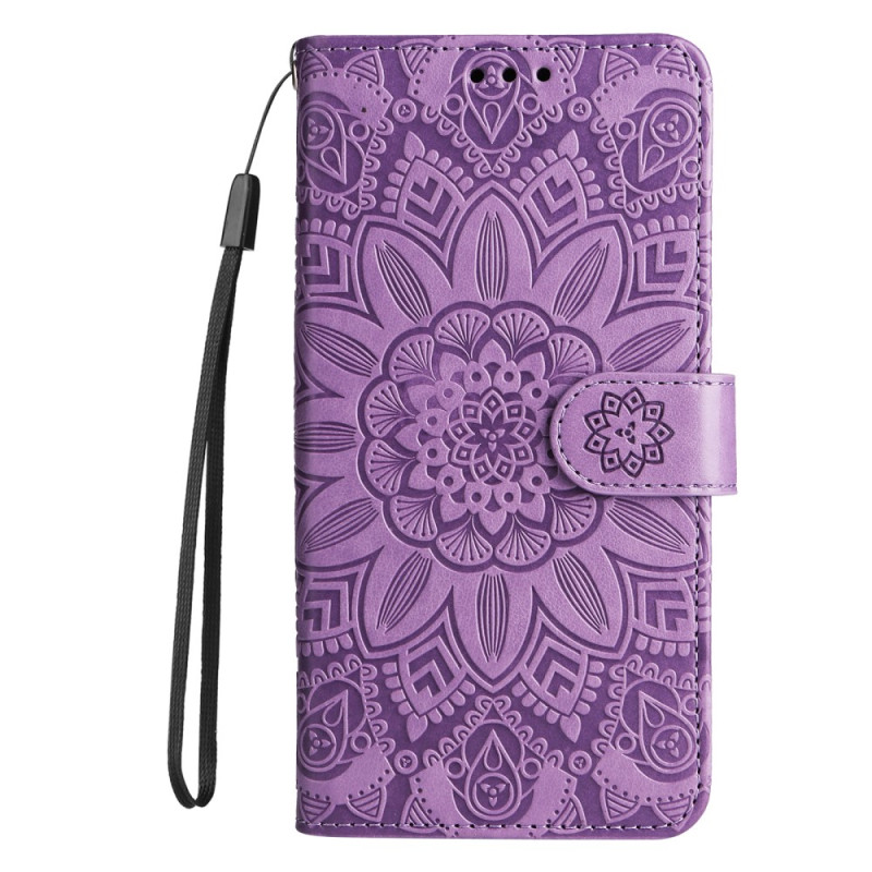 Housse Honor Magic 5 Lite 5G / X9a Mandala Soleil avec Lanière