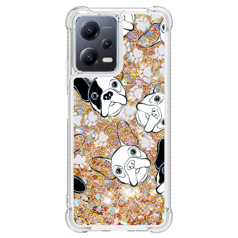 Coque Xiaomi Redmi Note 12/Poco X5 5G Paillettes Mr Chien