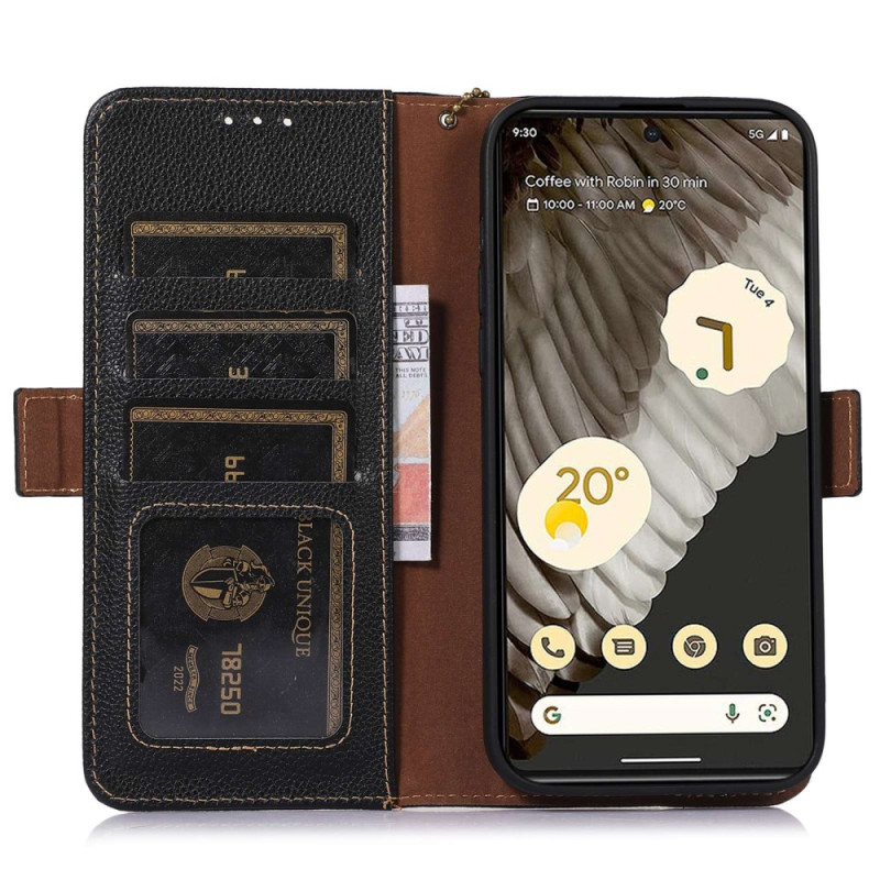 Housse Google Pixel 7A Vrai Cuir RFID Ma Coque