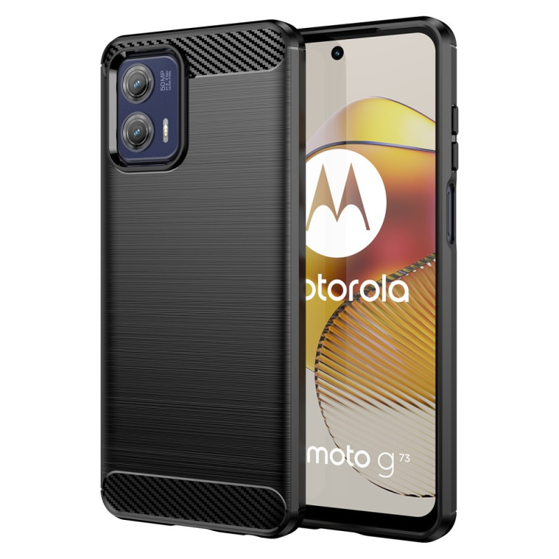 Coque Moto G73 5G Fibre Carbone Brossée