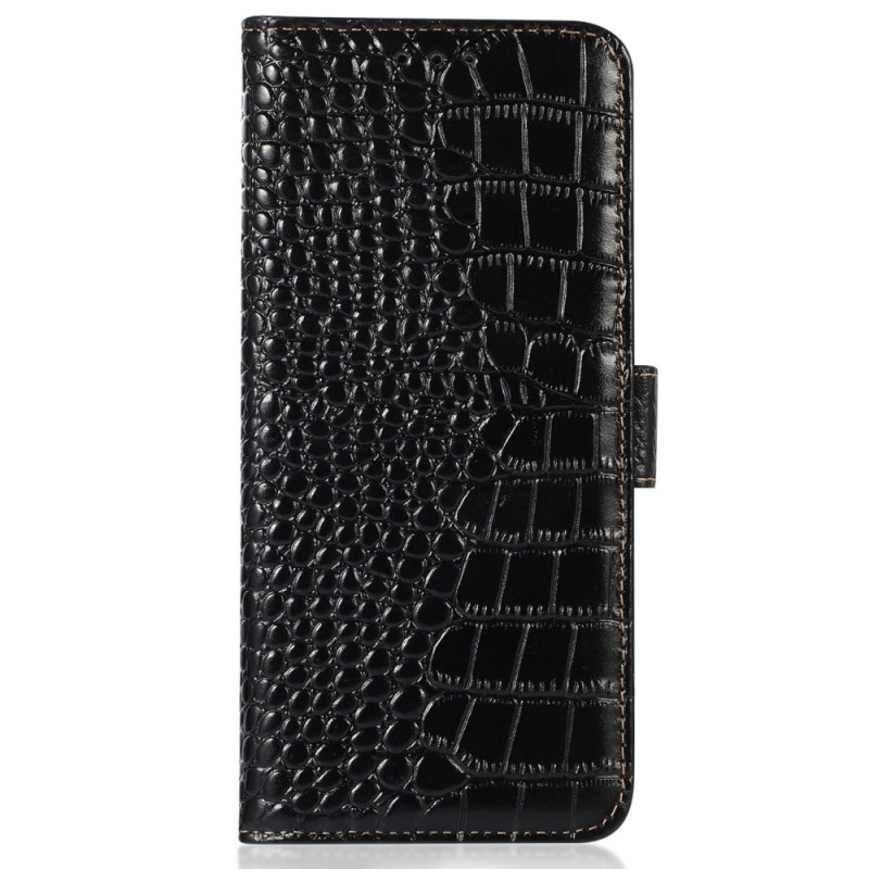 Housse Moto G73 5G Style Crocodile RFID