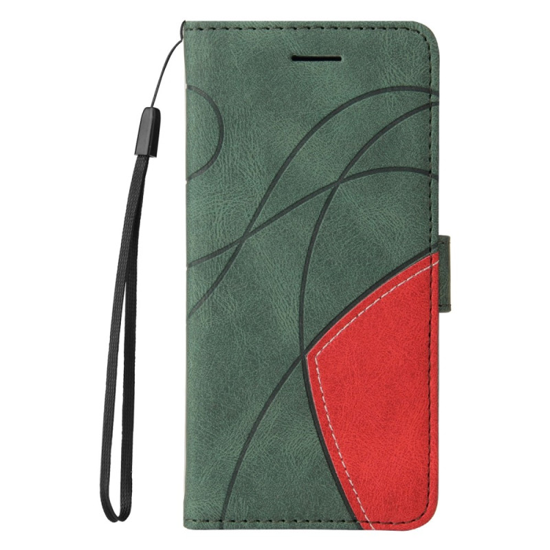 Housse Motorola Edge 30 Ultra Bicolore à Lanière