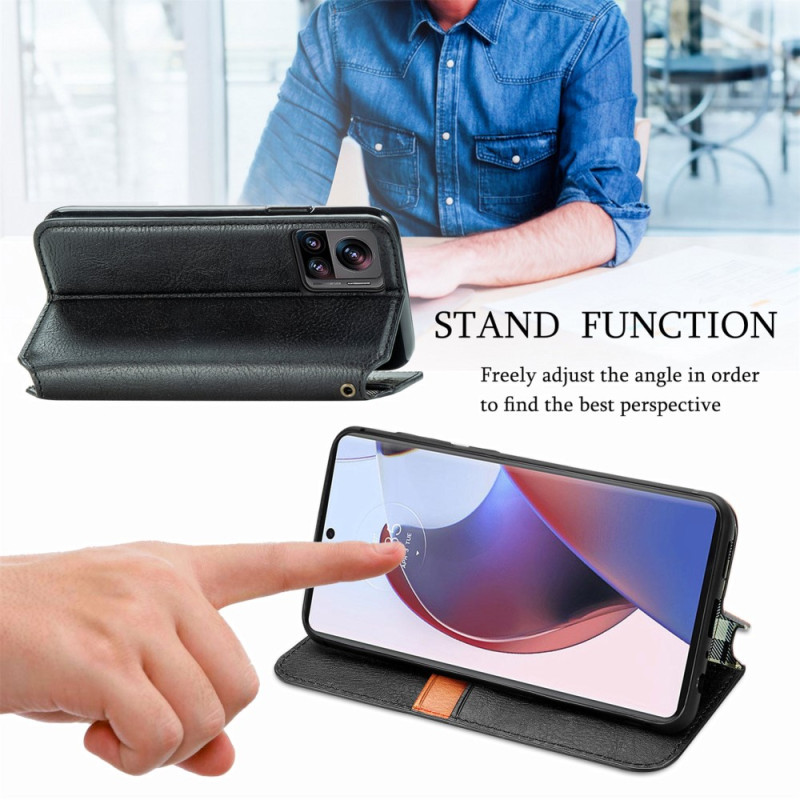 Flip Cover Motorola Edge 30 Ultra Cubes 3D Ma Coque