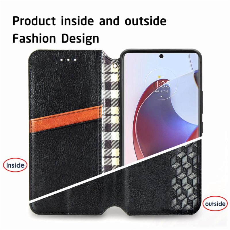 Flip Cover Motorola Edge 30 Ultra Cubes 3D Ma Coque