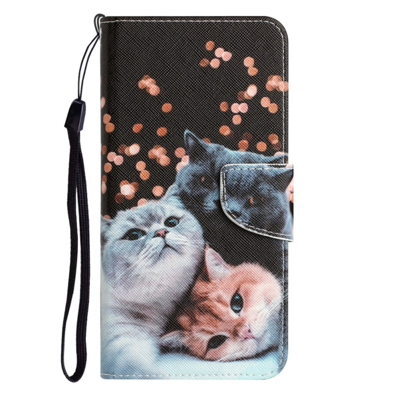 Housse Xiaomi Redmi Note 12 Pro/Poco X5 Pro 5G Que des Chats à Lanière