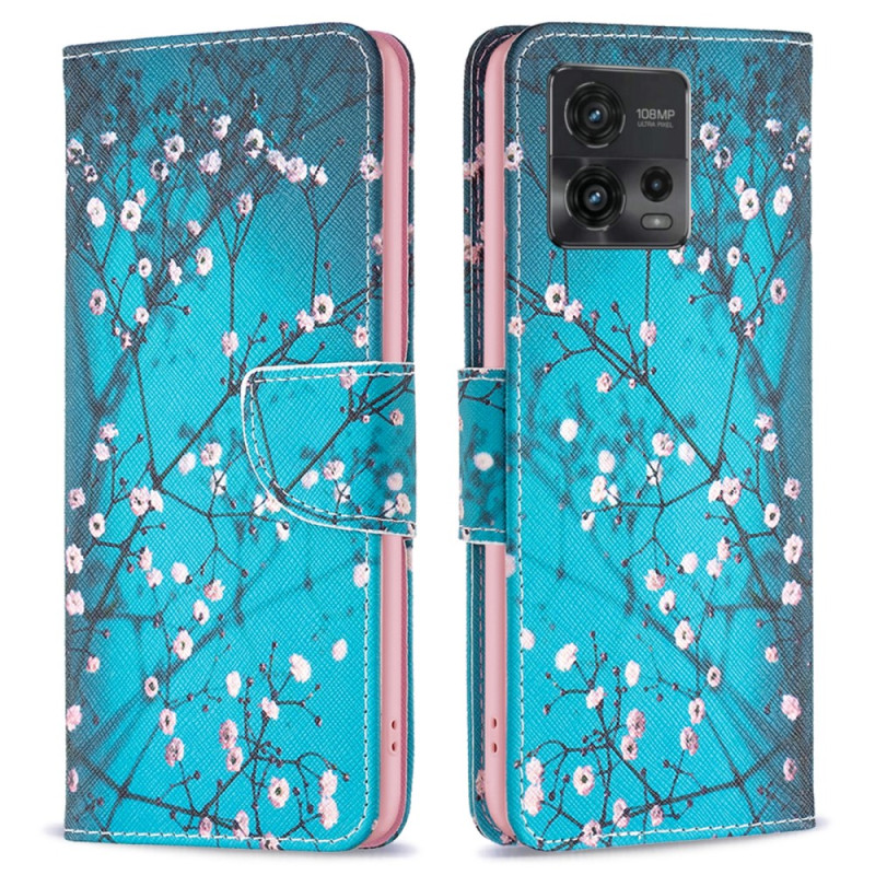 Housse Moto G72 Branches en Fleurs