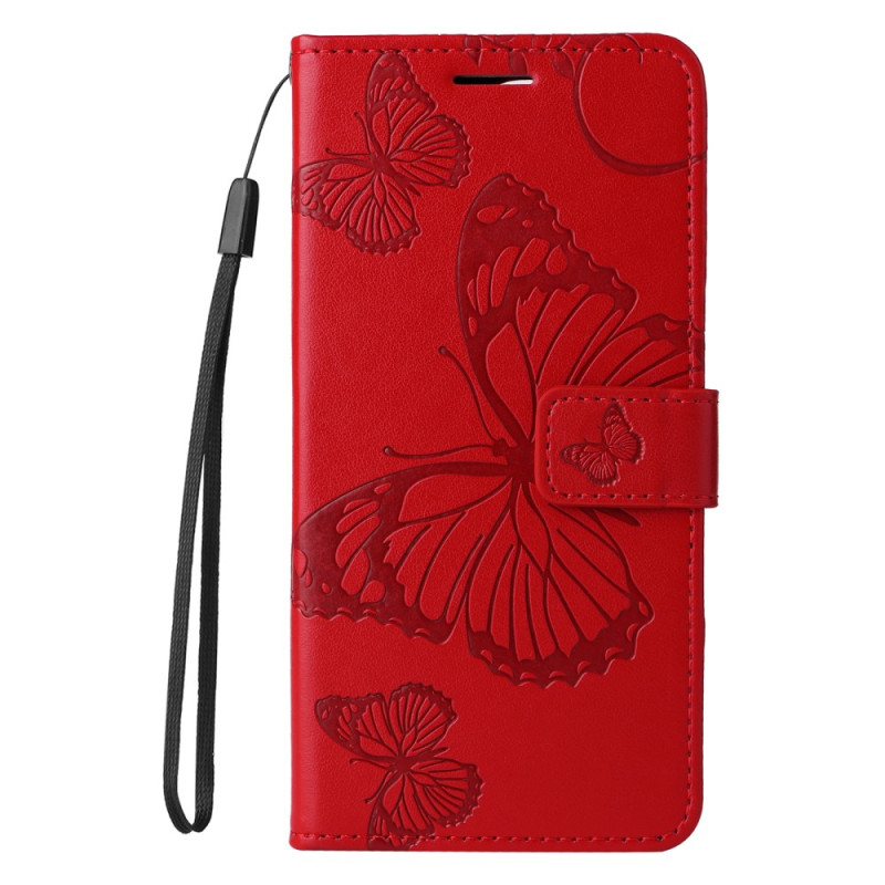 Housse Google Pixel 7A Papillons Géants à Lanière