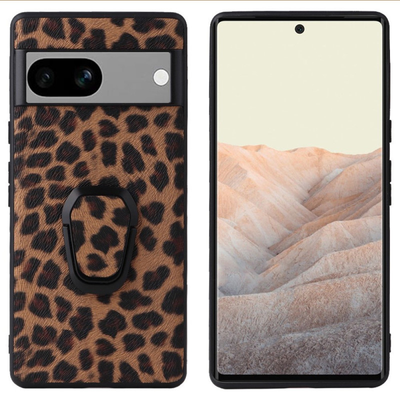 Coque Google Pixel 7A Style Léopard Anneau-Support