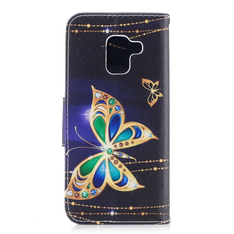 Housse Samsung Galaxy A8 2018 Papillon Magique