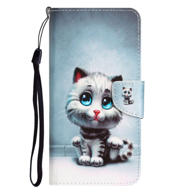 Housse Xiaomi Redmi 12C Funny Cat à Lanière