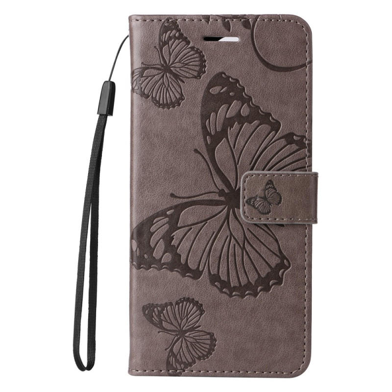 Housse Xiaomi Redmi 12C Papillons Géants à Lanière