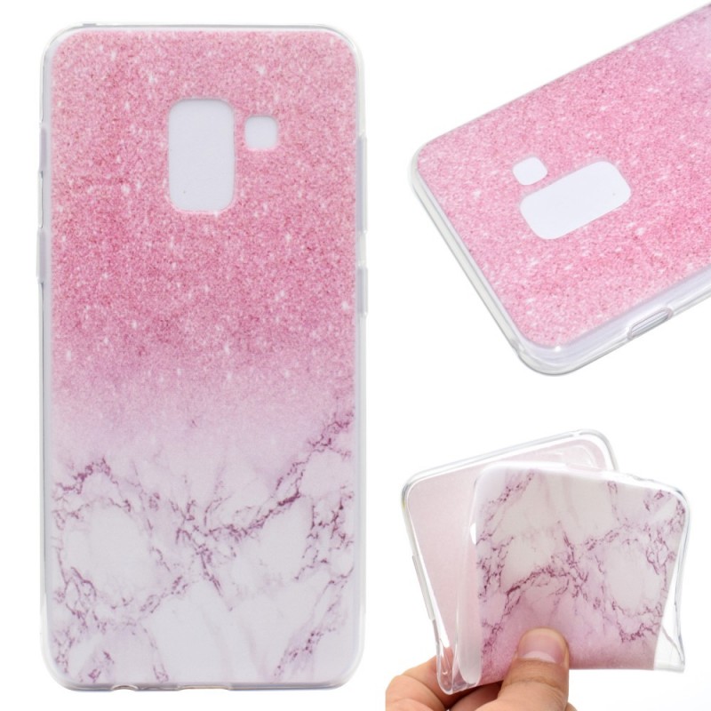 coque galaxy a8 marbre