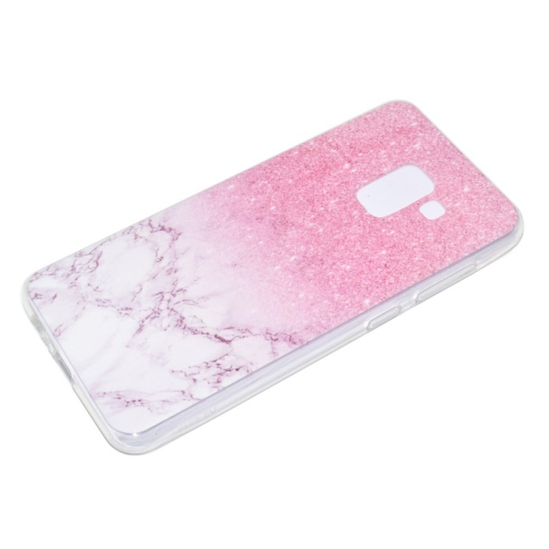 coque galaxy a8 2018 marbre