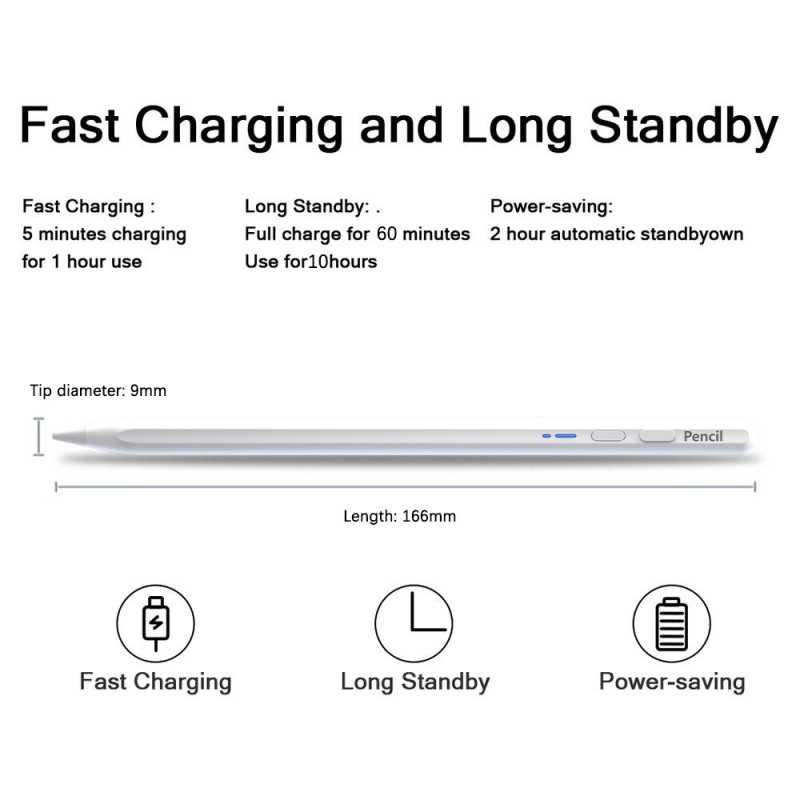 Stylet Tablette pour Ipad Iphone Samsung Xiaomi Android Chromebook Huawei  Lenovo, Stylet Tactile Fast Charge pour TéLéPhones Smartphone Ecran