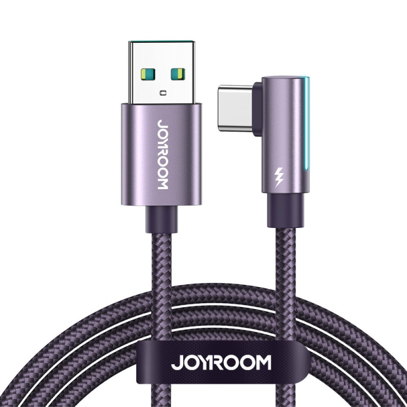 Câble JOYROOM 1,2m Embouts USB et USB-C Angle Droit