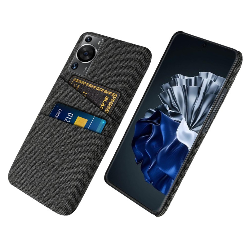 Coque Huawei P60 Pro Tissu Porte-Cartes