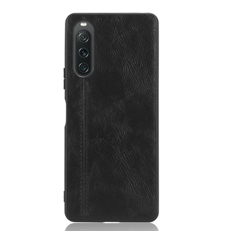 Coque Sony Xperia 10 V Effet Cuir Couture
