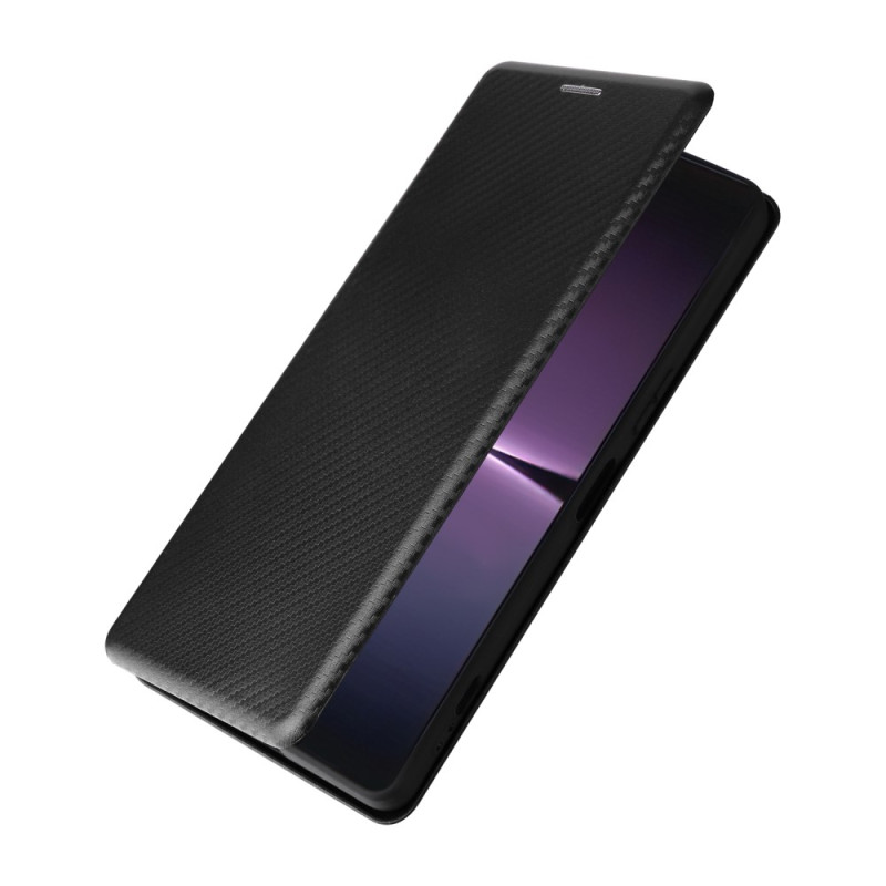 Flip Cover Sony Xperia 1 V Fibre Carbone Ma Coque