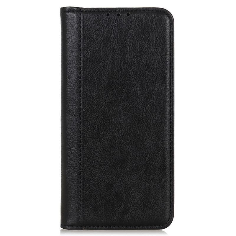 Flip Cover Sony Xperia 1 V Cuir Litchi Fendu Élégance