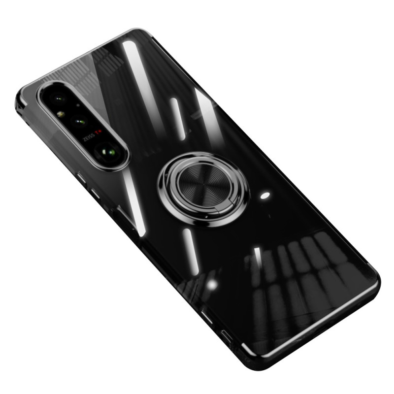 Coque Sony Xperia 1 V Transparente Anneau Rotatif